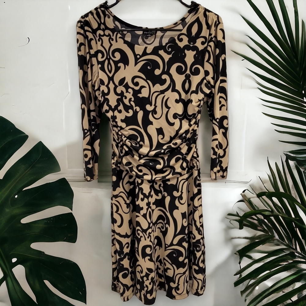 En Focus Petite Size 4 tan and Black Dress